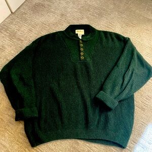 Eddie Bauer Henley Style Mens Sweater XL